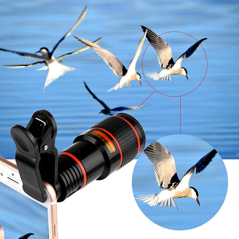 Clip-On Retractable Telescope Camera Lens For  Galaxy S3 S4 S5 S6 S7 Edge Phone