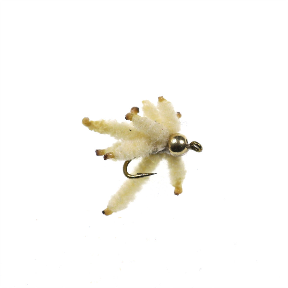 White Striped Maggot Fly Hook - Realistic Breadworm Fishing Bait