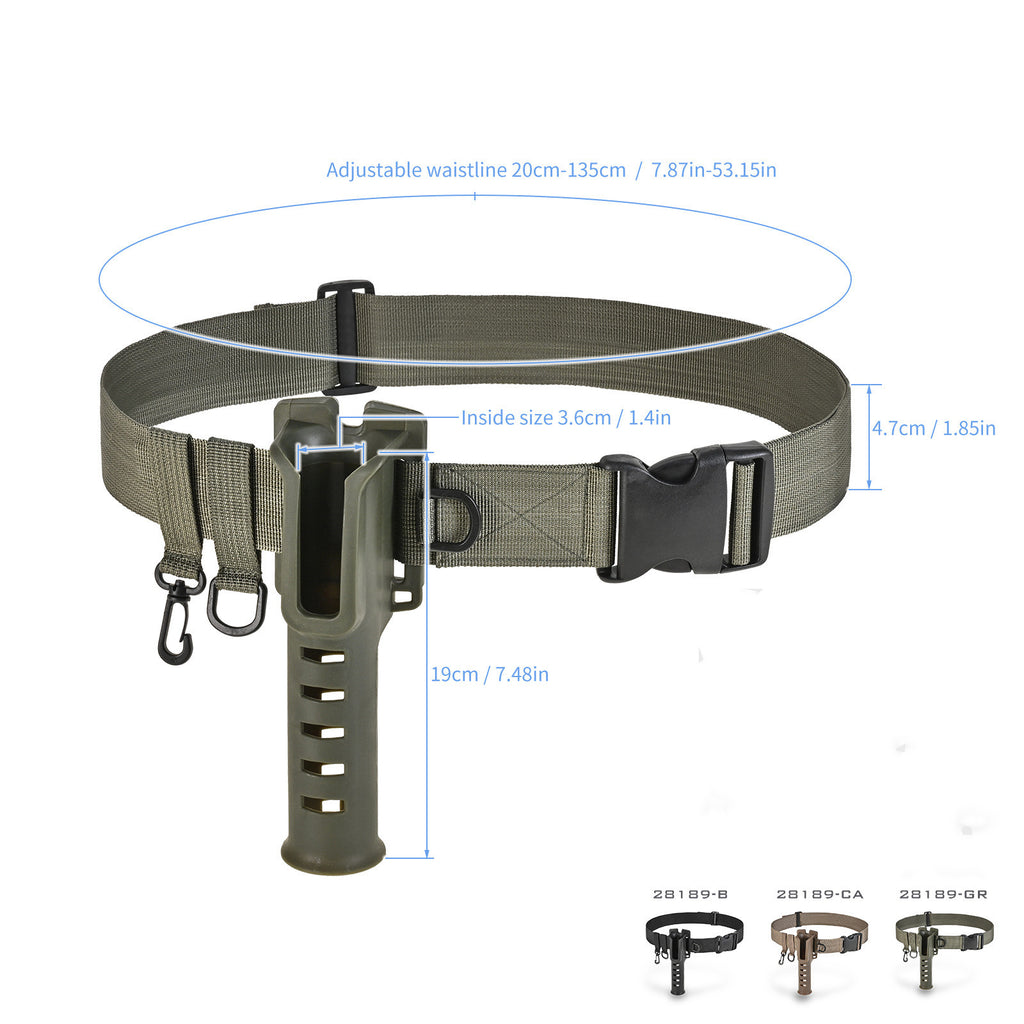 Fishing Rod Belt Bracket - Hands-Free Pole Holder for Waist