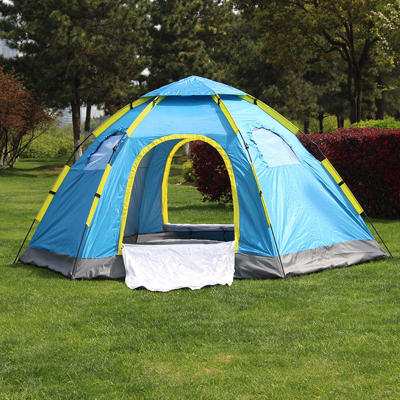 6-8 Person Automatic Pop-Up Camping Tent - Single Layer Outdoor Shelter