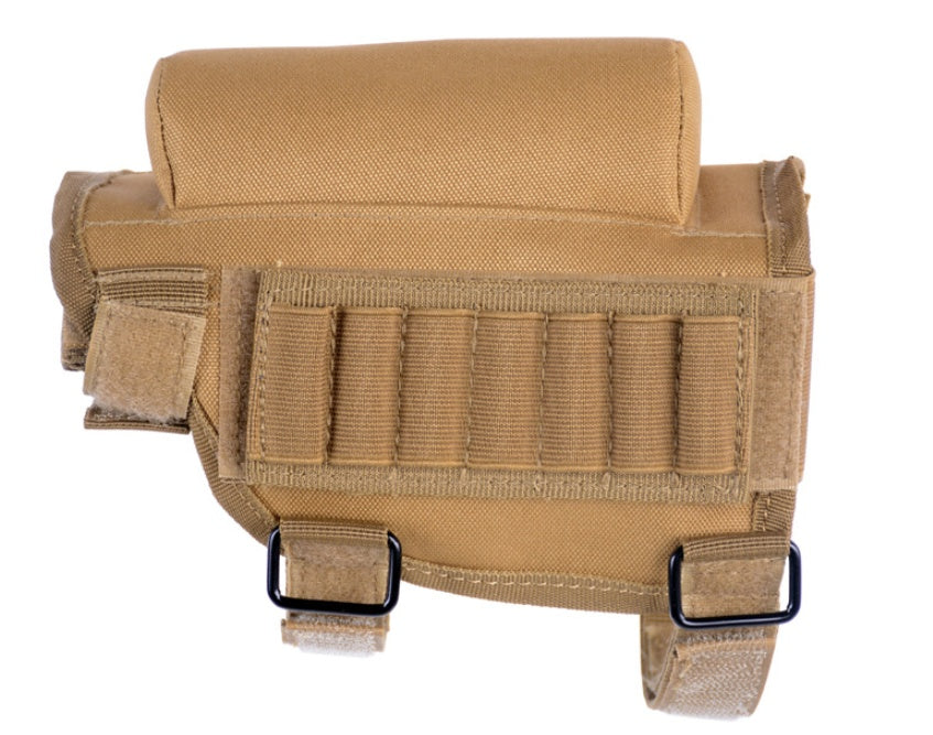 Adjustable Tactical Buttstock Cheek Rest with Ammo Pouch - Rifle & Shotgun Accessory