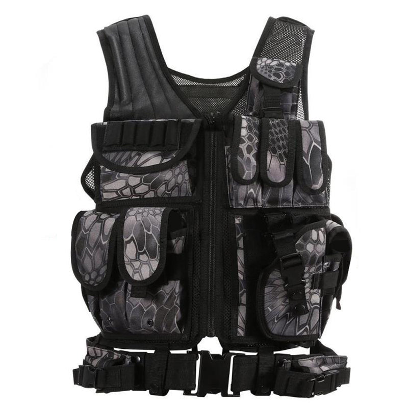 Tactical MOLLE Vest - Military-Style Plate Carrier for Hunting & Outdoor Training