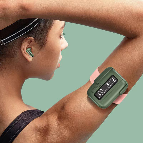BPG Portable Wireless Bluetooth Headset Digital Display Clock