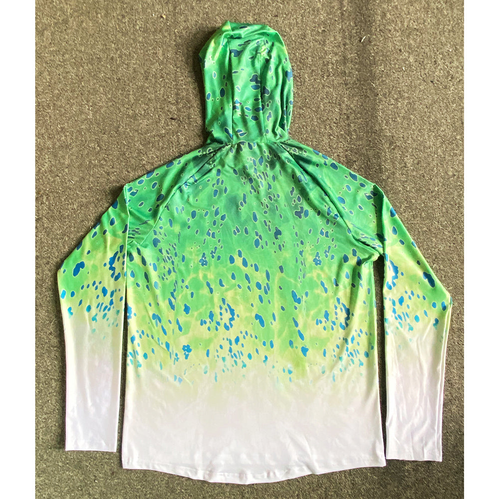 Performance Fishing Hoodie with Face Cover - Long Sleeve Sun Protection