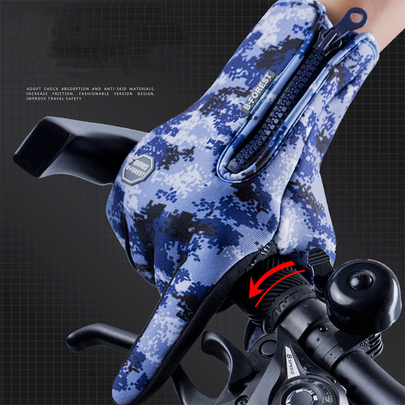 Waterproof Sports Gloves With Fleece