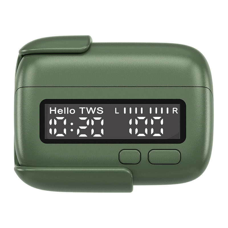 BPG Portable Wireless Bluetooth Headset Digital Display Clock